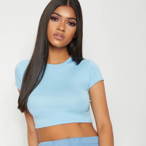 Blue cropped tee - Picture 3 of 3